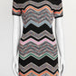 Missoni Black Multicolor Knit Turtleneck mini Dress 40
