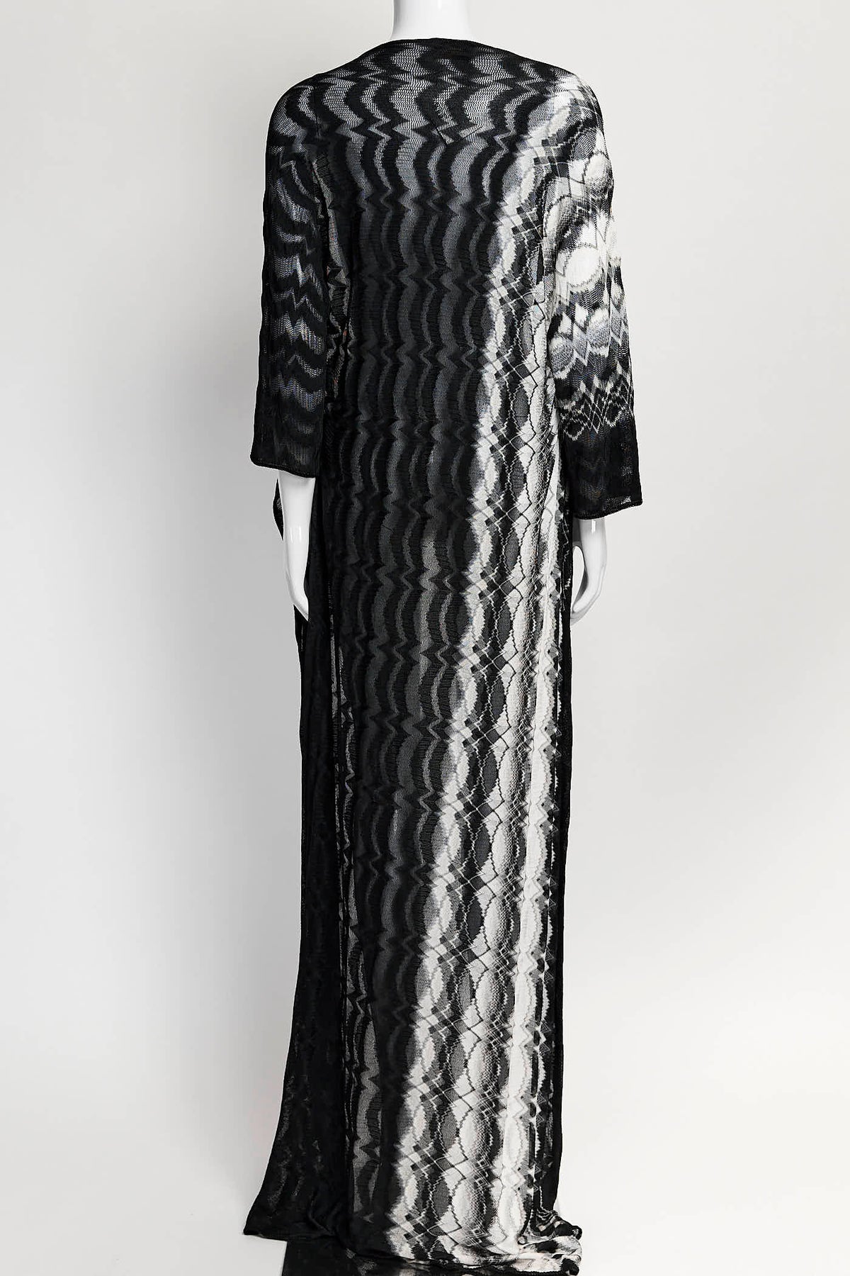 Missoni Black/White Kint Long Cardigan S