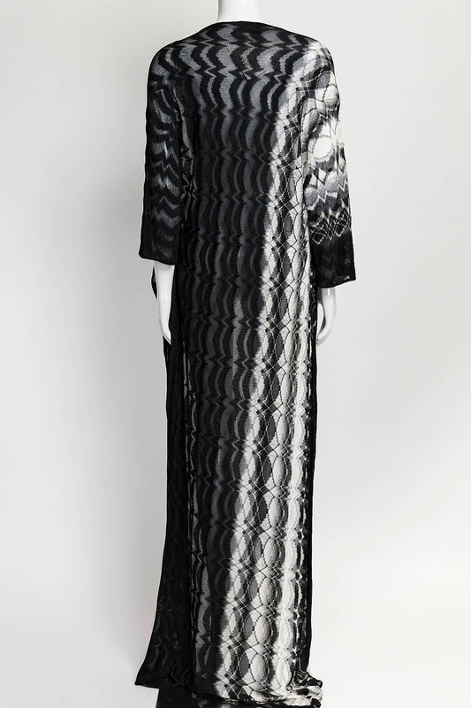 Missoni Black/White Kint Long Cardigan S