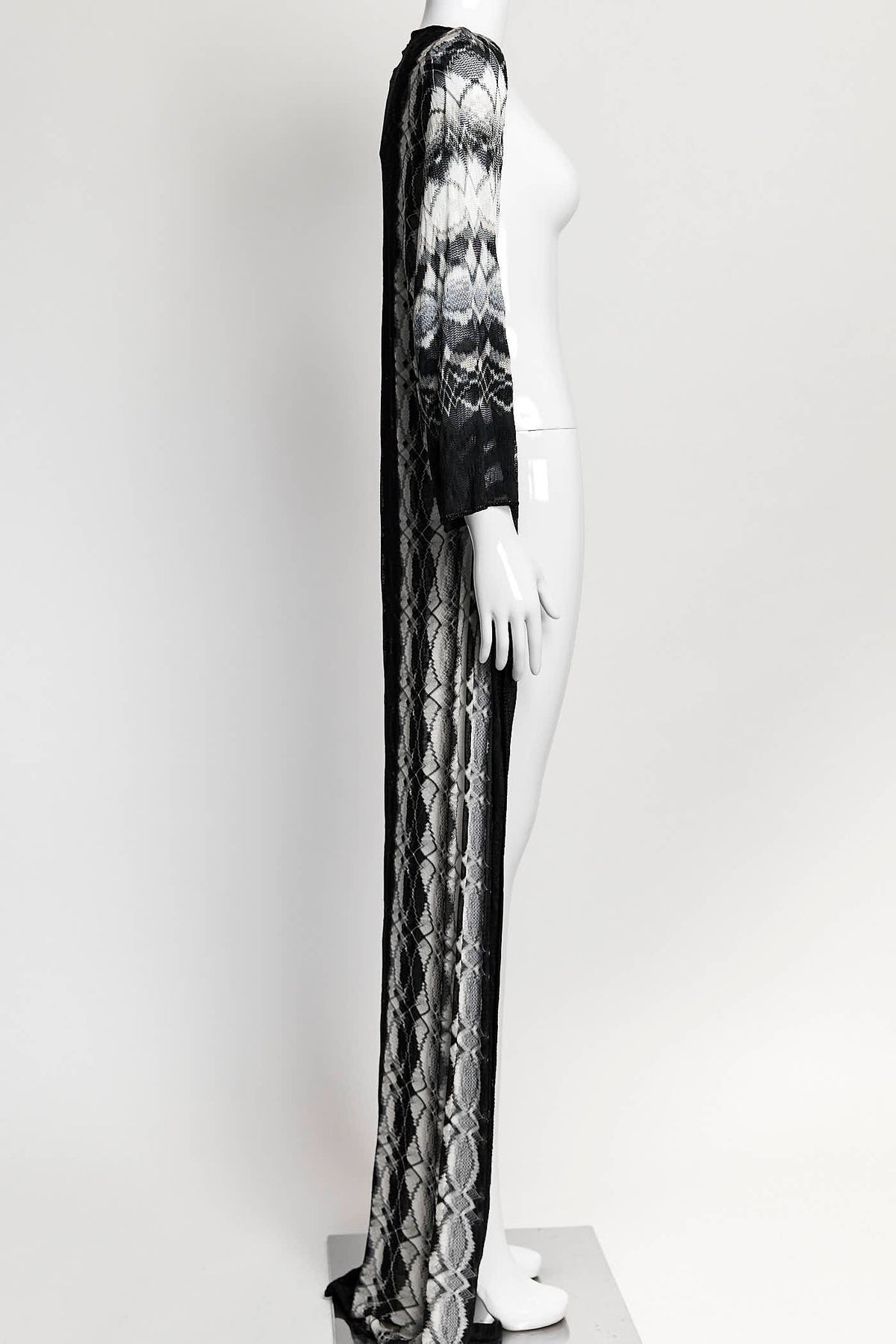 Missoni Black/White Kint Long Cardigan S