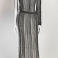 Missoni Black/White Sequin Striped Long Dress 38