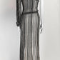 Missoni Black/White Sequin Striped Long Dress 38