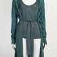 Missoni Blue Metallic Knit Cardigan/Tank Set 40