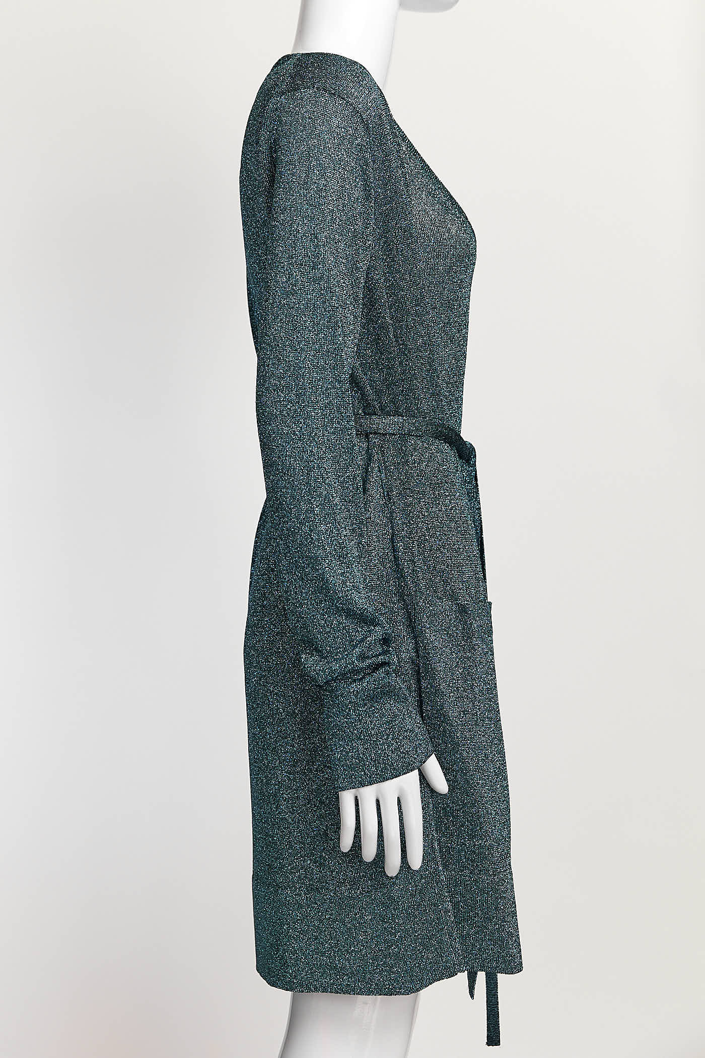 Missoni Blue Metallic Knit Cardigan/Tank Set 40