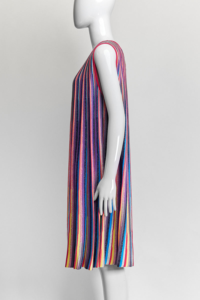 Missoni Fully-Pleated Striped Dress US 12