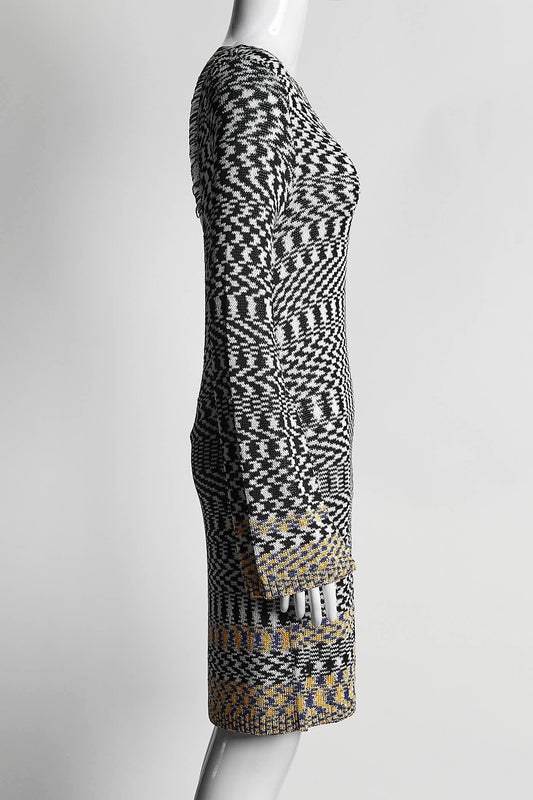 Missoni Knit Black/White Dress with Back Detail 38