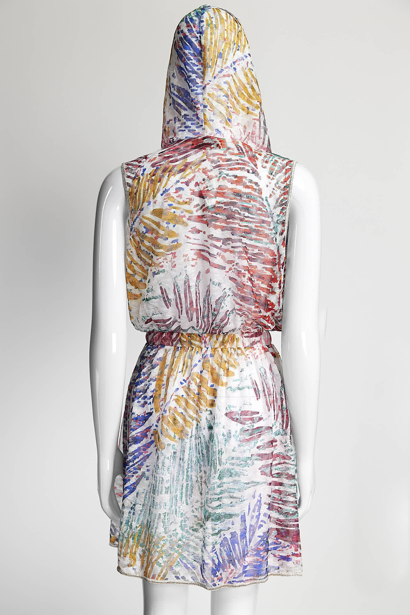 Missoni Mare Hooded Wrap Knit Mini Dress Cover up 42