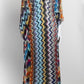 Missoni Mare Multicolor Chevron Knit Cover-up Kaftan