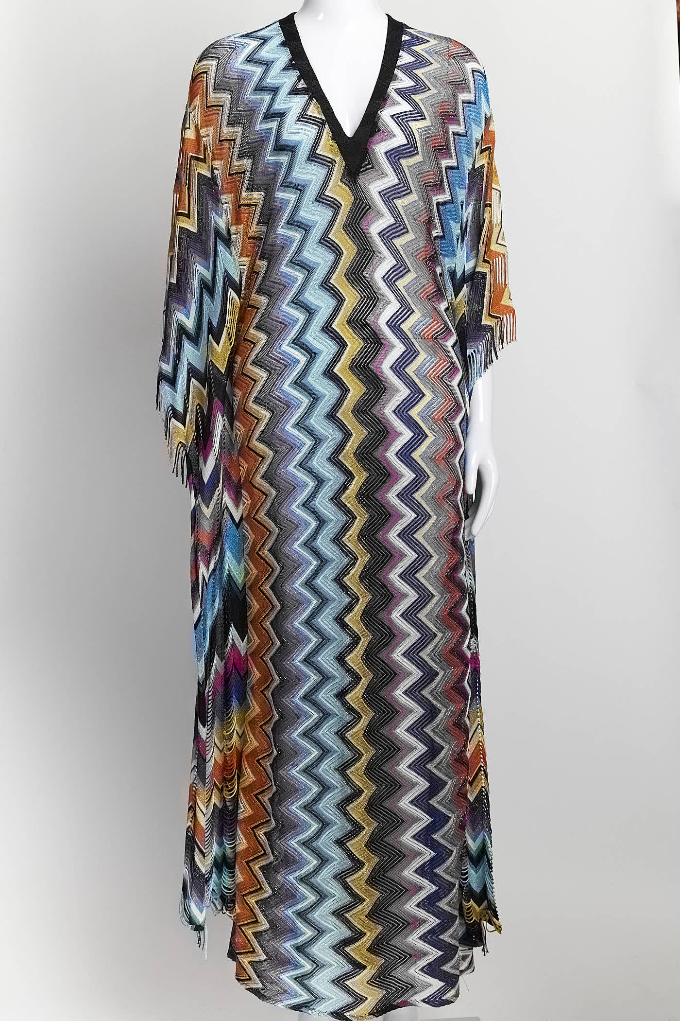 Missoni Mare Multicolor Chevron Knit Cover-up Kaftan