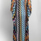 Missoni Mare Multicolor Chevron Knit Cover-up Kaftan