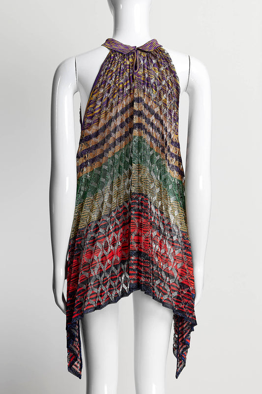 Missoni Metallic Multicolor Striped Sleeveless Top 40