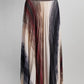 Missoni Metallic Purple Striped Pleated Skirt 46