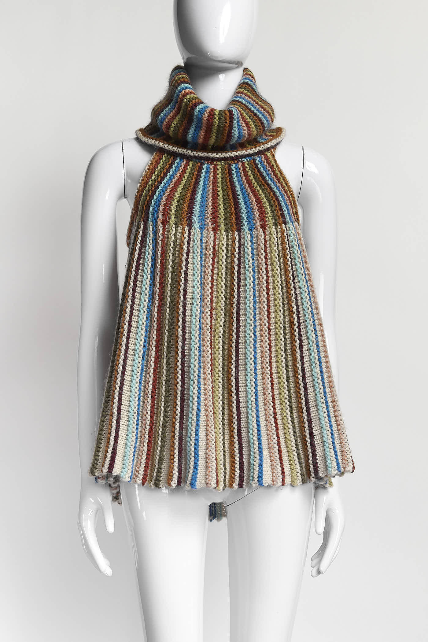 Missoni Multicolor Knit Sleeveless Turtleneck Top 40