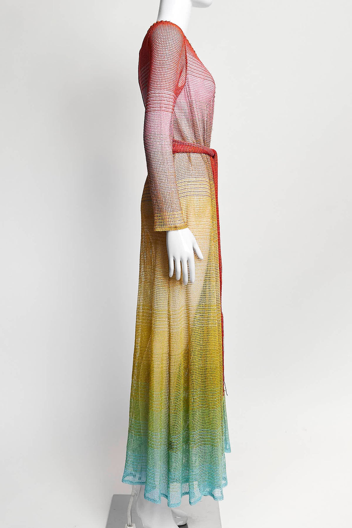 Missoni Multicolor Sheer Open-knit Jumpsuit 38