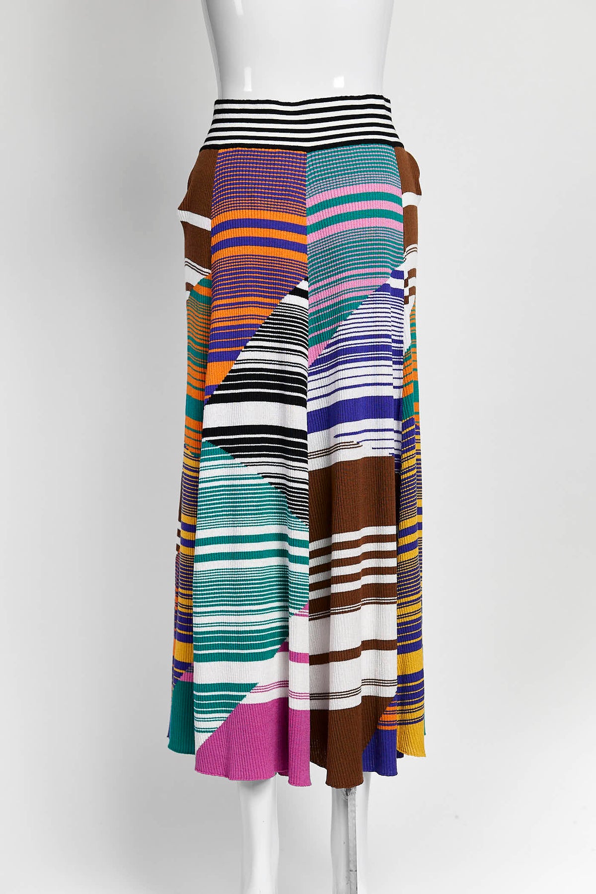 Missoni Multicolor Stripes Kint Skirt 48