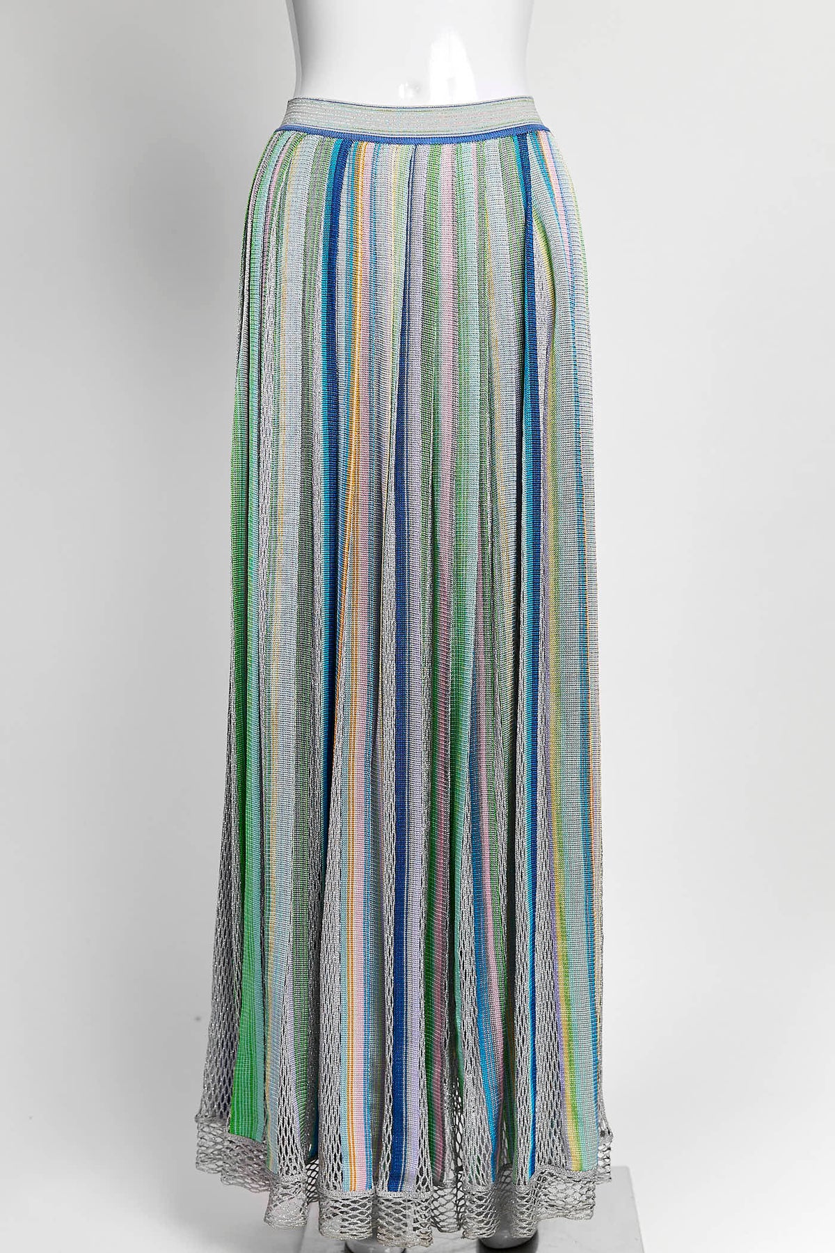 Missoni Multicolored Striped Knit Maxi Long Skirt 40