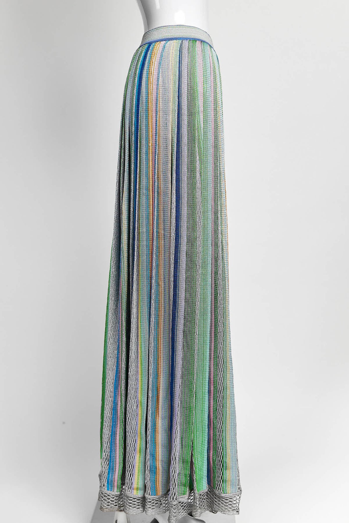 Missoni Multicolored Striped Knit Maxi Long Skirt 40