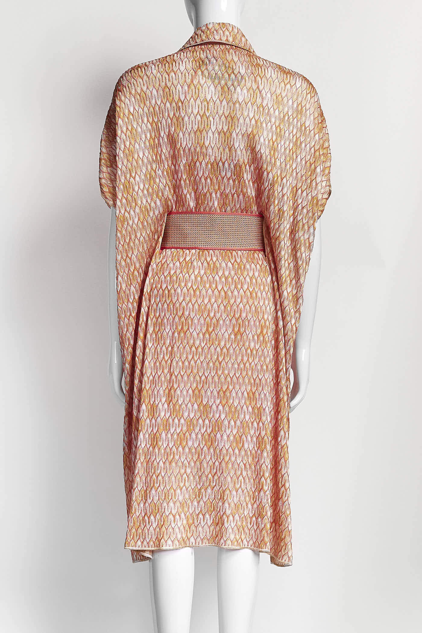 Missoni Orange Kimono Dress with Belt 40