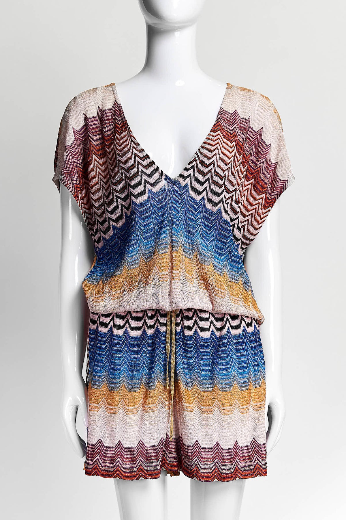 Missoni Pink Blue Metallic Romper 42