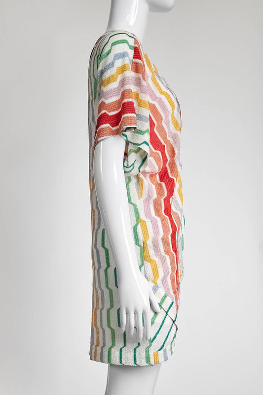 Missoni Pink/Orange Striped Cover-Up Dress 40