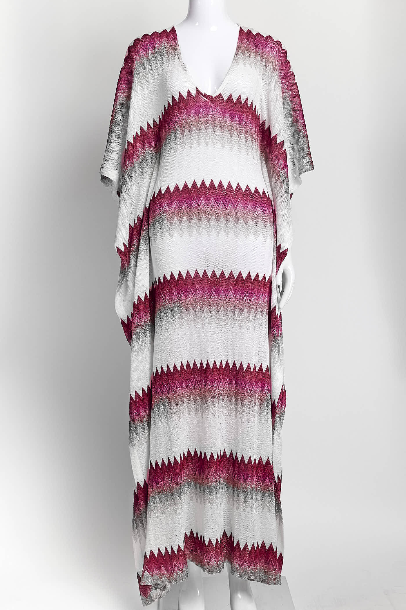 Missoni Pink/White Kaftan Dress M