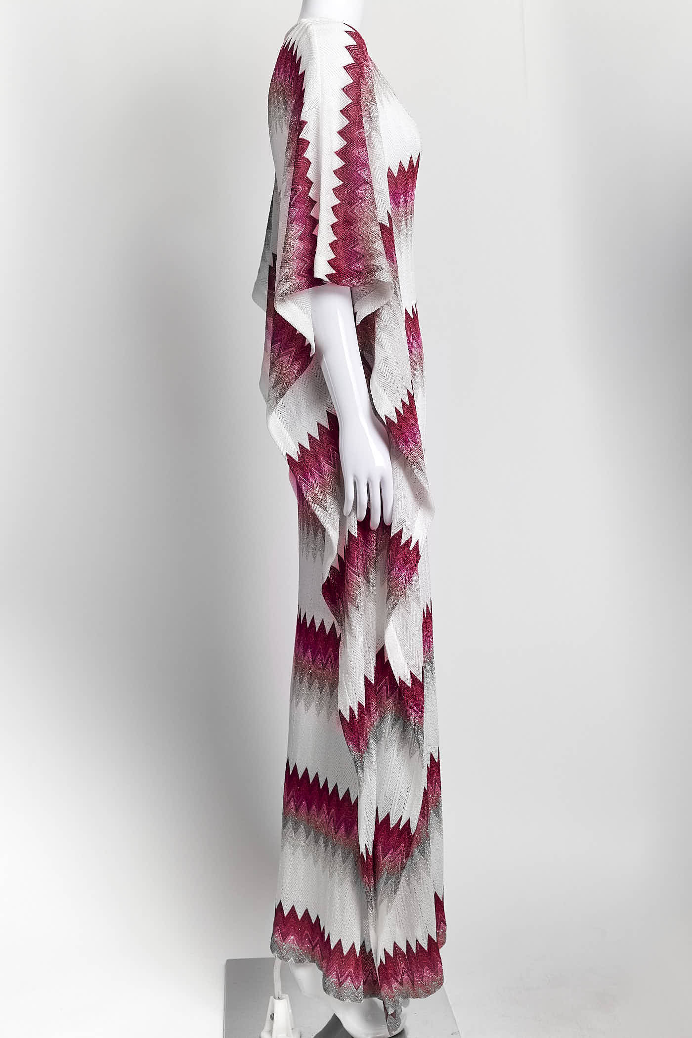 Missoni Pink/White Kaftan Dress M