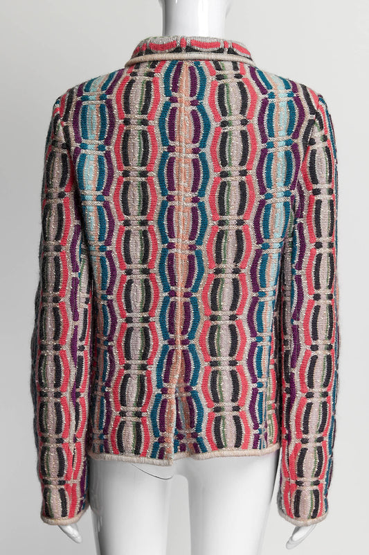 Missoni Pink Wool Kint Jacket 40