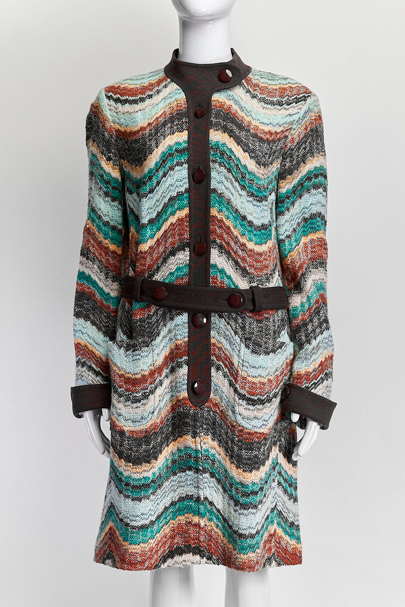 Missoni Printed Knit Maxi Coat IT 40