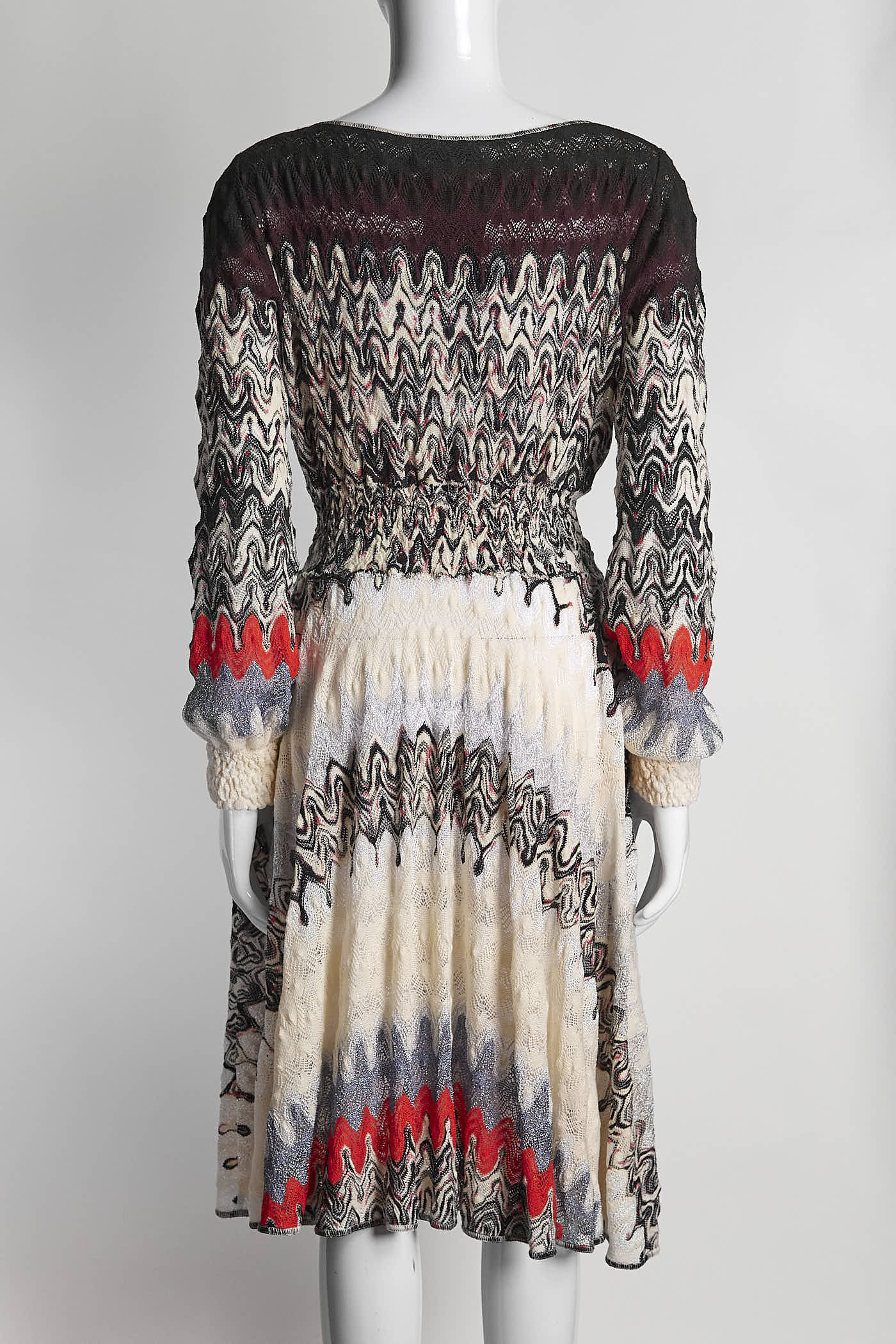 Missoni Purple Multicolor Longsleeve Dress 42