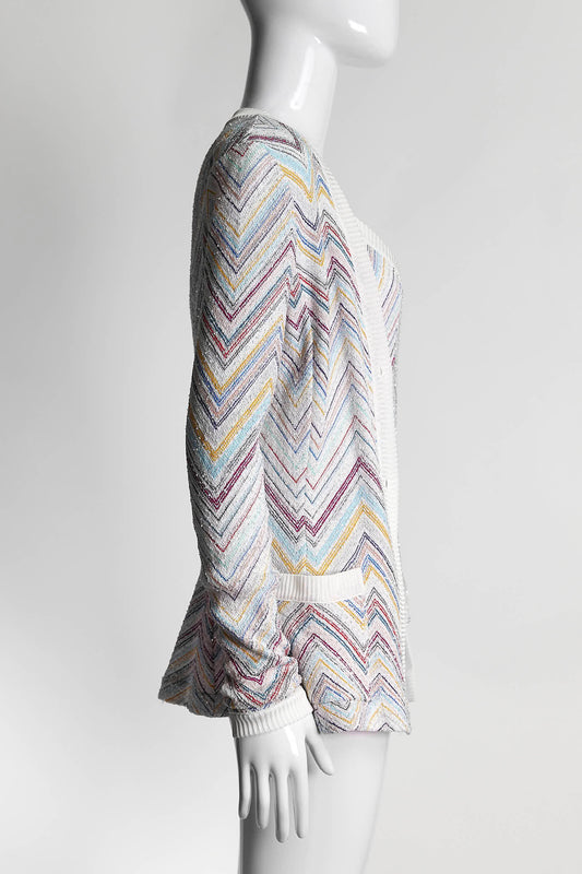 Missoni Sequined crochet-knit Cardigan/Tank Top Set 40