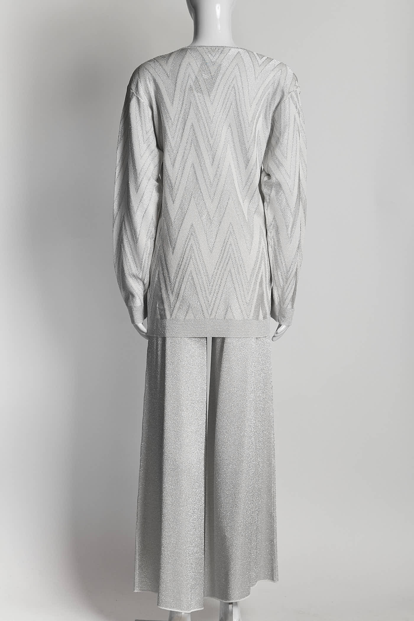 Missoni Silver Kint Top/Pant Set XS
