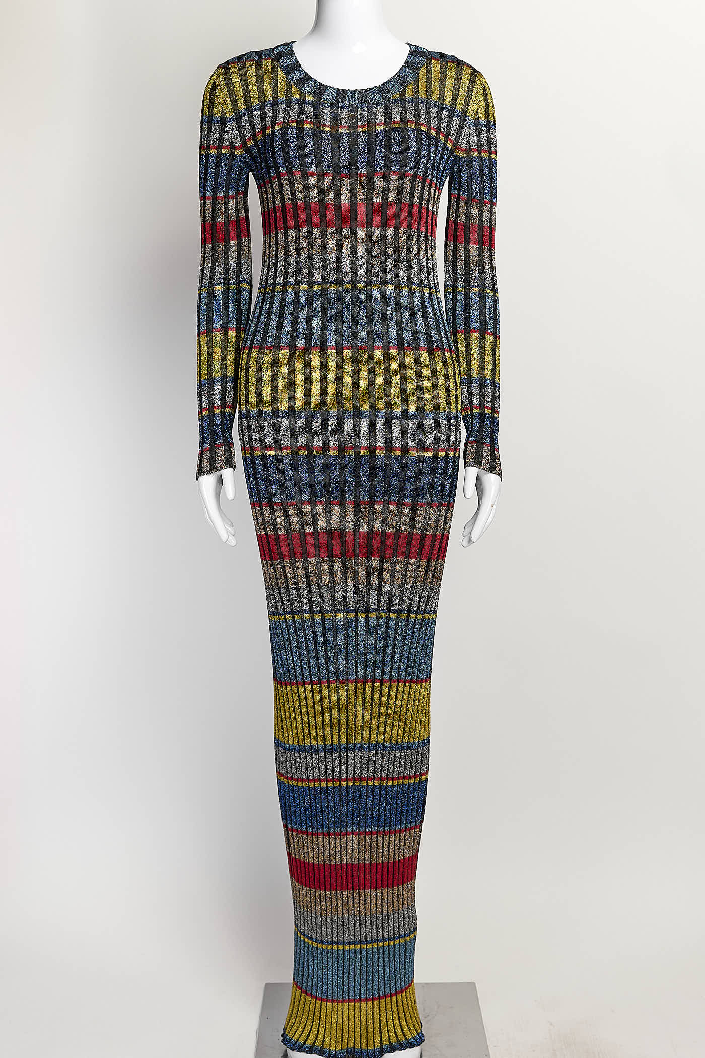 Missoni Striped Metallic Long Dress 42
