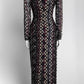 Missoni Turtleneck Purple/Black Patterned Dress 42