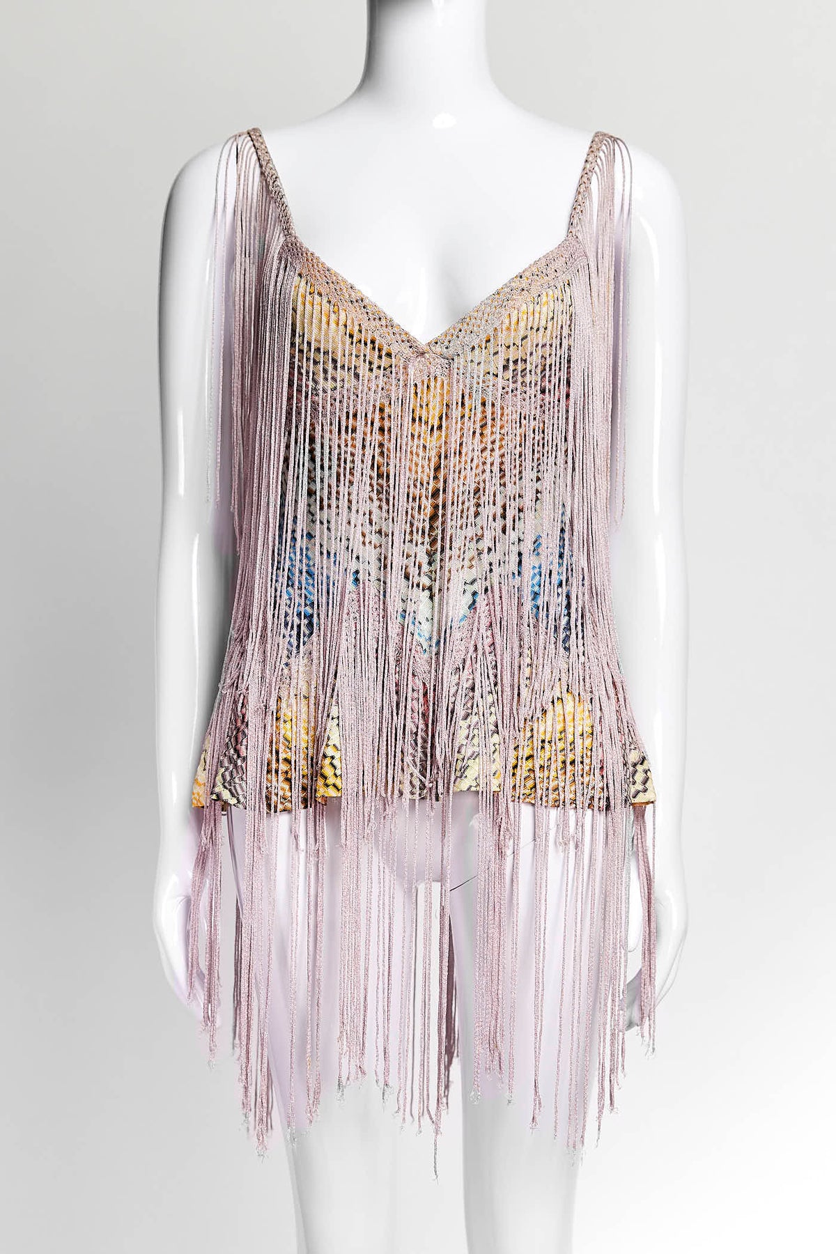 Missoni Vintage 2000's Pink Top with Fringe 38