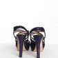 Miu Miu Blue Glitter Strap Heel 40.5