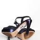 Miu Miu Blue Glitter Strap Heel 40.5