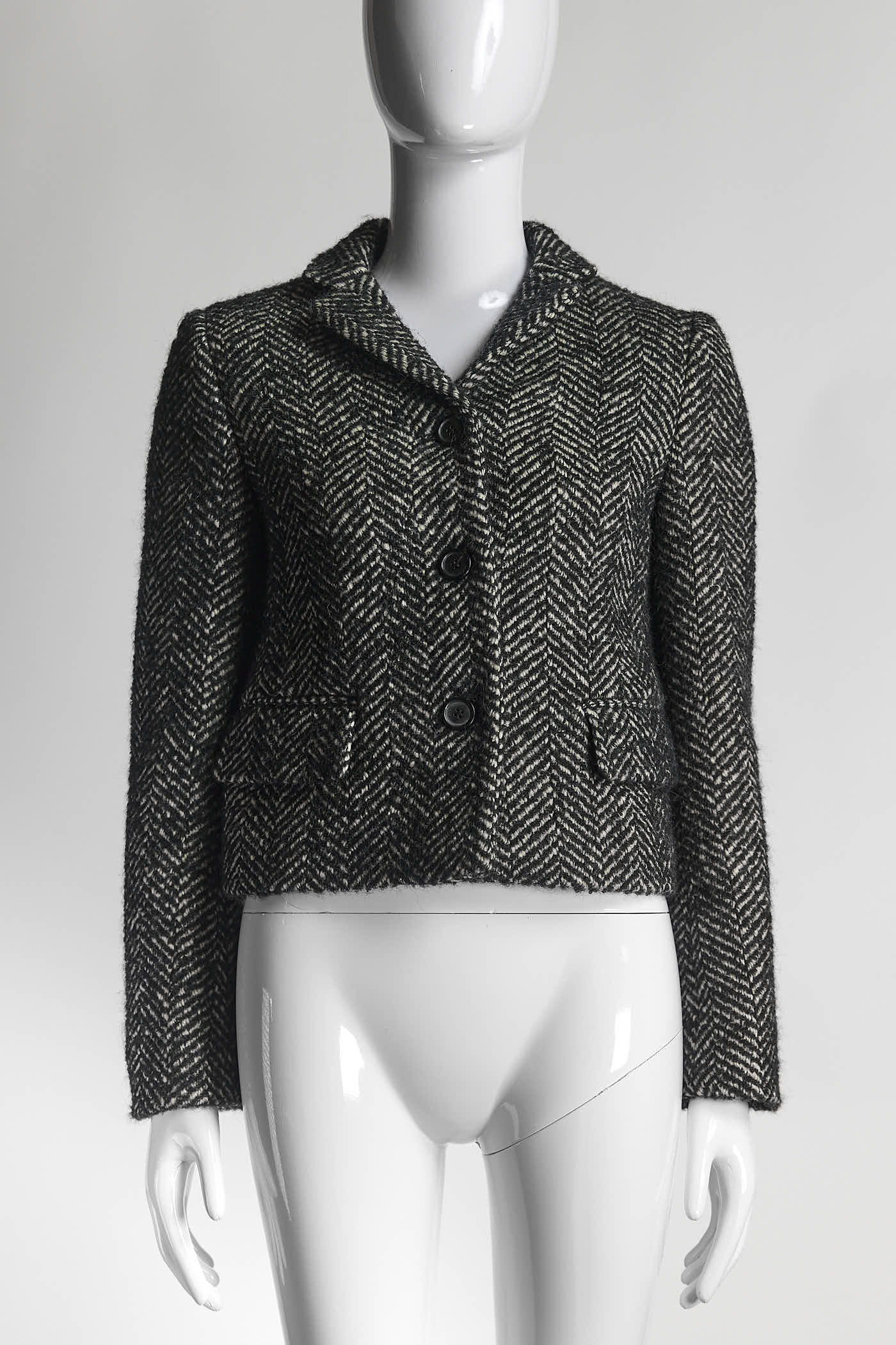 Miu Miu Grey Wool Jacket 38