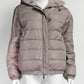 Moncler Beige/Grey Reversible Puffer Jacket Fur Lining 1