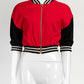 Moschino Red/Black Kint Crop Jacket IT40