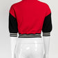 Moschino Red/Black Kint Crop Jacket IT40