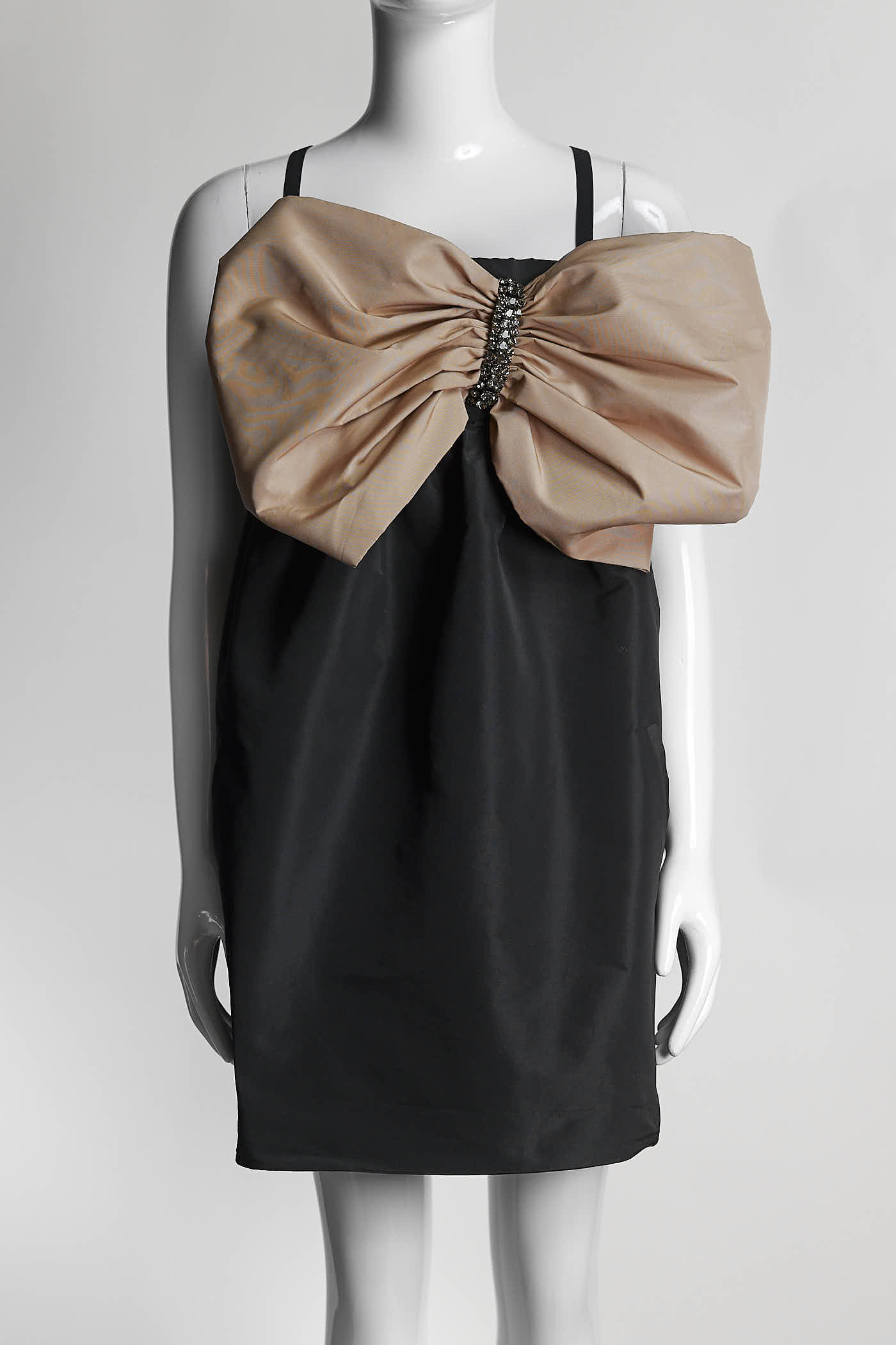 N21 Black Beige Cocktail Dresses with Bow IT44