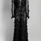 NARCES Hina Black Embellished Floral Gown