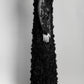 NARCES Hina Black Embellished Floral Gown