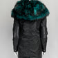 Nicole Benisti Green Fur Black Jacket XS