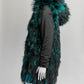 Nicole Benisti Green Fur Black Jacket XS