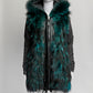 Nicole Benisti Green Fur Black Jacket XS