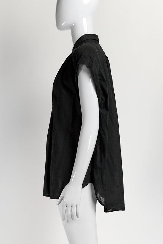 Nili Lotan Black Pleated Blouse XS