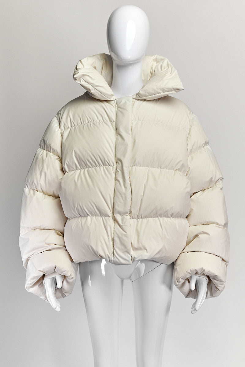 Nili Lotan Cream Puffy Jacket L