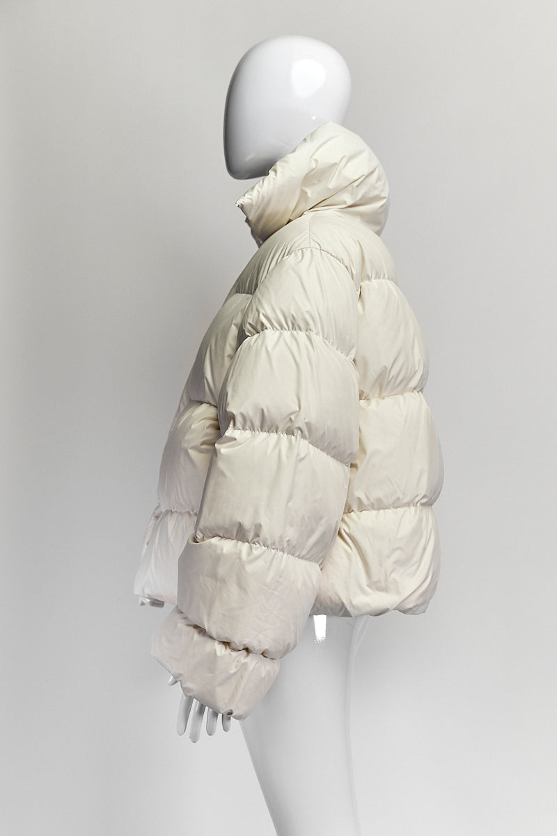 Nili Lotan Cream Puffy Jacket L