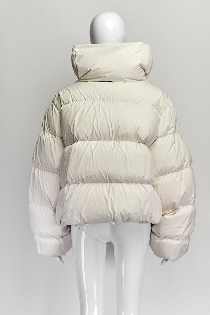 Nili Lotan Cream Puffy Jacket L